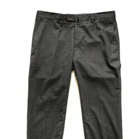 PT Torino Super Slim Pants Trousers Mens 50 34 Charcoal Gray Wool Super 130's - Picture 6 of 15